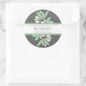 ハンドメイドギフトラベルとウィンターベイベリー ラウンドシール (バッグ)