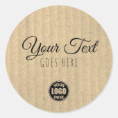 ハンドメイドクラフト紙シンプルヴィンテージシンプルトレンディー ラウンドシール (正面)