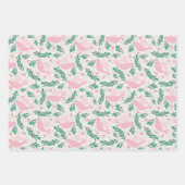 ハンドメイドクリスマス鳩のピースオリーブの枝 ラッピングペーパーシート (正面)