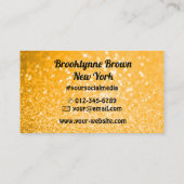 ハンドメイドゴールデングリッタースタイリッシュテンプレート 名刺 (裏面)