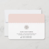 ハンドメイドサンキュープロフェッショナルかわいらし赤面 サンキューカード (裏面)