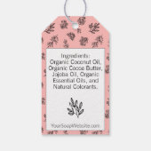 🧼🌿 🌹 ハンドメイドソープ用 ブッシュ フローラル ギフトタグ (裏面)
