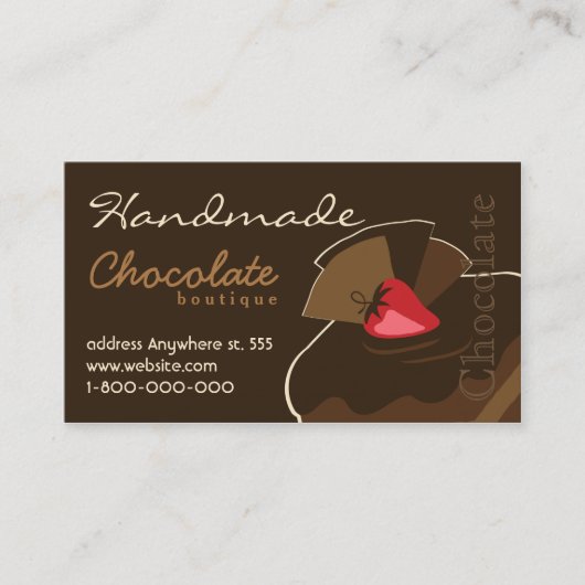 ハンドメイドチョコレート名刺 名刺 (正面)