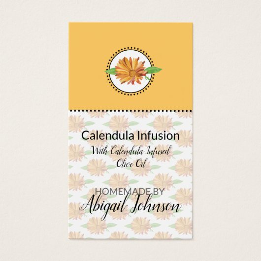 ハンドメイドバス&ボディカレンデュラ ワイルドフラワー ギフトタグ (正面)