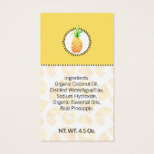 ハンドメイドバス＆ボディラベル パイナップル | ギフトタグ (裏面)