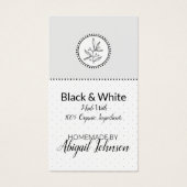 ハンドメイドバス&ボディラベル ブラック&ホワイト ギフトタグ (正面)