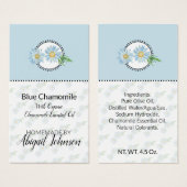 ハンドメイドバス&ボディーブルーチャモミール ギフトタグ (正面&裏面)