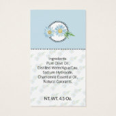 ハンドメイドバス&ボディーブルーチャモミール ギフトタグ (裏面)