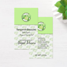 ハンドメイドバス＆ボディ　ベルガモットシトラス ギフトタグ