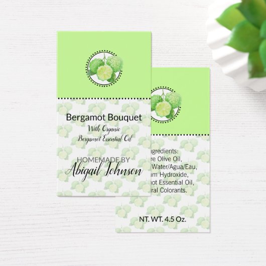 ハンドメイドバス&ボディ ベルガモットシトラス ギフトタグ (デスク)