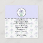 ハンドメイドバス&ボディ ラベンダー製品用タグ スクエア名刺 (裏面)