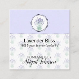 ハンドメイドバス＆ボディ ラベンダー製品用タグ スクエア名刺