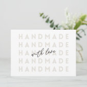 ハンドメイドビジネス感謝カードセット 招待状 (スタンド正面)