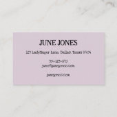 ハンドメイドフォントワンキー文字シックカスタムお洒落 名刺 (裏面)