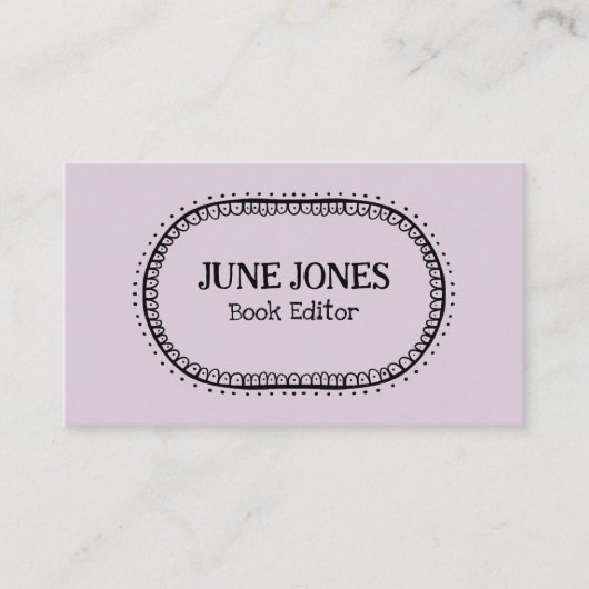 ハンドメイドフォントワンキー文字シックカスタムお洒落 名刺 (正面)