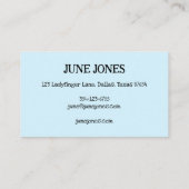 ハンドメイドフォントワンキー文字シックカスタムお洒落 名刺 (裏面)