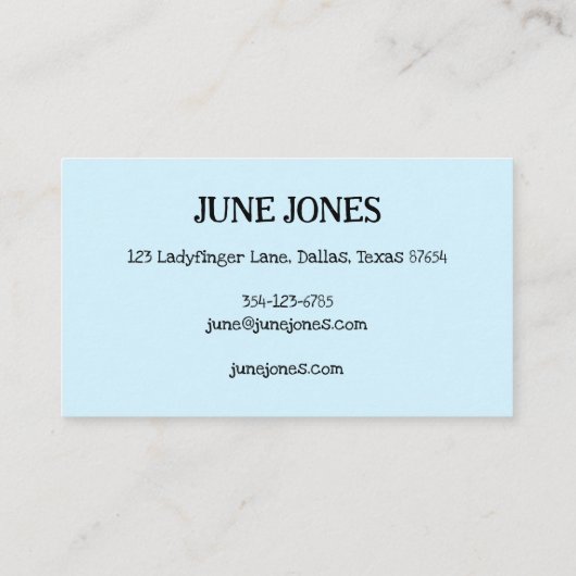 ハンドメイドフォントワンキー文字シックカスタムお洒落 名刺 (裏面)