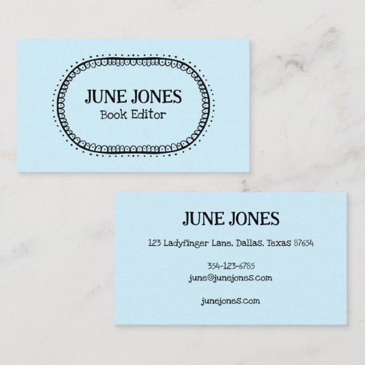 ハンドメイドフォントワンキー文字シックカスタムお洒落 名刺 (正面/裏面)