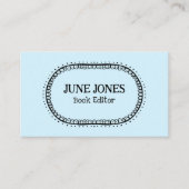 ハンドメイドフォントワンキー文字シックカスタムお洒落 名刺 (正面)