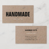 ハンドメイドミニマルモダンリスト素朴クラフト紙 名刺 (正面/裏面)
