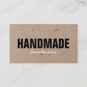 ハンドメイドミニマルモダンリスト素朴クラフト紙 名刺 (正面)