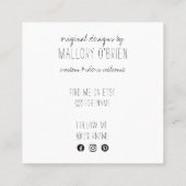 ハンドメイドラブドードルリース スクエア名刺 (裏面)