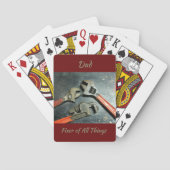 ハンドメイドレッドハンドラードレンチトランプ トランプ (裏面)