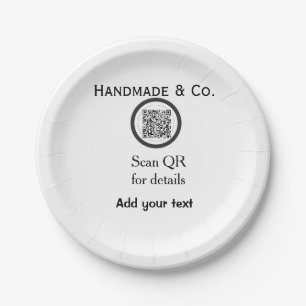 ハンドメイド会社事業 QRコード詳細情報名データ ペーパープレート