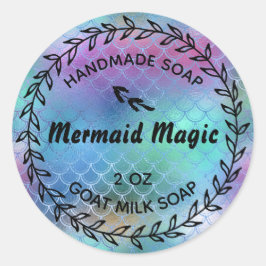 ハンドメイド石鹸 田舎風リース 人魚の魔法 ラウンドシール