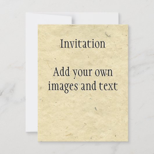 ハンドメイド繊維の紙 招待状 (正面)