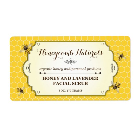 ハンドメイド蜜蜂 ラベル (正面)