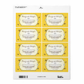 ハンドメイド蜜蜂 ラベル (フルシート)