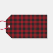 ハンドメイド赤い格子状ラベル ギフトタグ (裏面横)