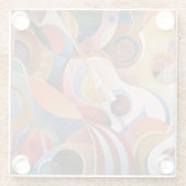 ハンドメイド音楽抽象芸術絵画ズ ガラスコースター (裏面)