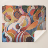 ハンドメイド音楽抽象芸術絵画ズ シェルパブランケット (正面(横))