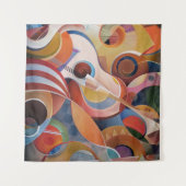 ハンドメイド音楽抽象芸術絵画ズ タペストリー (正面(横))