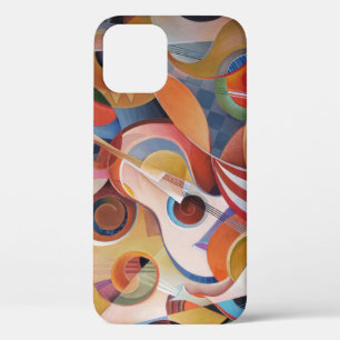 ハンドメイド音楽抽象芸術絵画ズ iPhone 12ケース