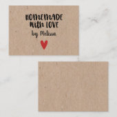 ハンドメイド・ウィズ・ラブ クラフト 小規模ビジネス ノートカード (正面/裏面)