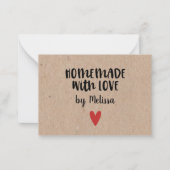 ハンドメイド・ウィズ・ラブ クラフト 小規模ビジネス ノートカード (正面)