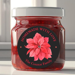 ハンドメイド ウィズ ラブ クリスマス フラワー ラウンドシール