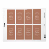 ハンドメイド ウィズ ラブ テラコッタ ビジネス ラベル (フルシート)