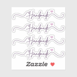 ハンドメイド ウィズ ラブ パープル スモール ビジネス パッケージング シール