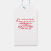 ハンドメイド ウェブサイト あなたのビジネス ロゴ カスタム製品 ギフトタグ (裏面)