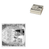 ハンドメイド ウッド アートスタンプ - ユニークな木製スタンプ ラバースタンプ (押印)