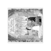 ハンドメイド ウッド アートスタンプ - ユニークな木製スタンプ ラバースタンプ (インプリント)