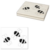 ハンドメイド&デコレーションのための3匹のハチ ラバースタンプ (押印)