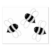 ハンドメイド&デコレーションのための3匹のハチ ラバースタンプ (インプリント)
