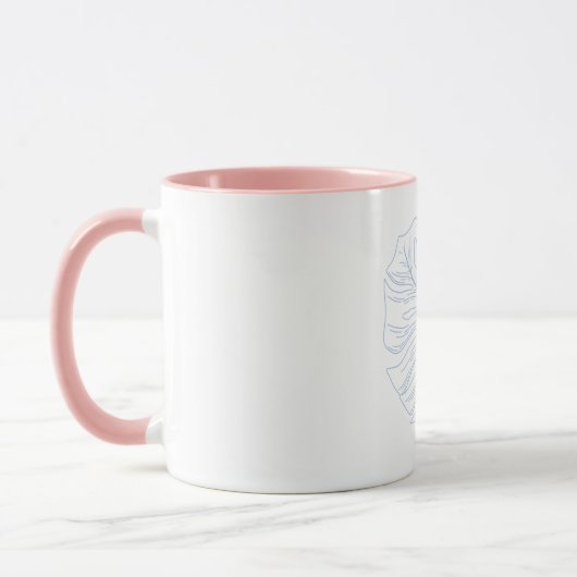 ハンドメイド デザイン ホワイト マグカップ | 美しい コーヒー カップ (左)