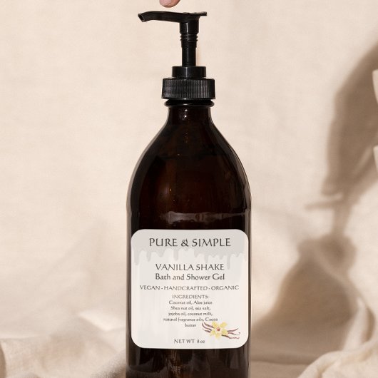 ハンドメイド バニラ バスジェル シャワー 製品 スクエアシール