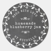ハンドメイド ラベル 手作りジャム 缶詰め ステッカー (正面)